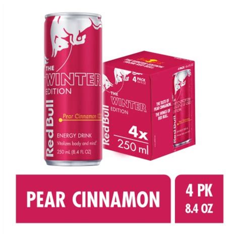 Red Bull Winter Edition Pear Cinnamon Energy Drink Cans, 4 pk / 8.4 fl ...