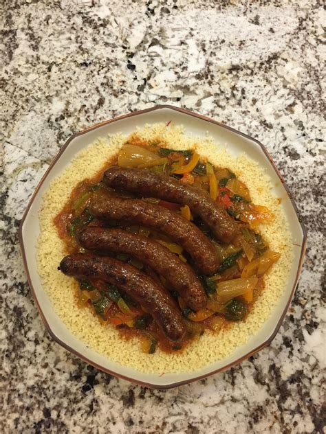 Couscous with merguez | Food, Sausage, Couscous