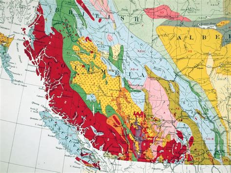 1915 Large Antique Map of Canada Geology West Sheet | Etsy