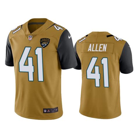 Men's Josh Allen Jaguars #41 Color Rush vapor Jersey yellow