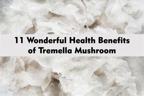 11 Wonderful Health Benefits of Tremella Mushroom - Mushroom Wisdom Inc.