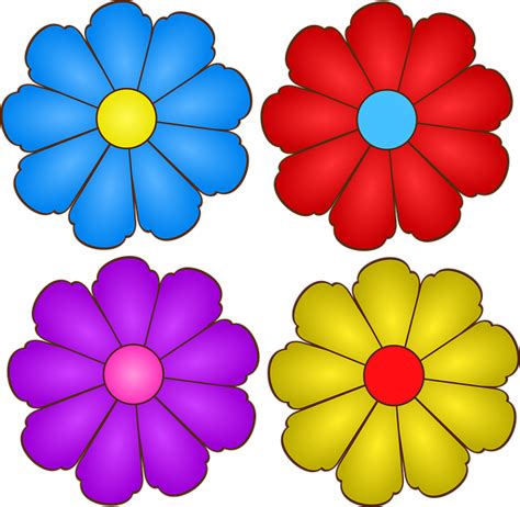 Download Flowers, Colorful Flowers, Beautiful Flowers. Royalty-Free Vector Graphic - Pixabay