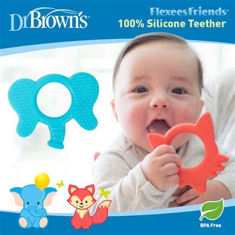 Super-durable teether is made for biting and chewing, and it features a variety of texture ...