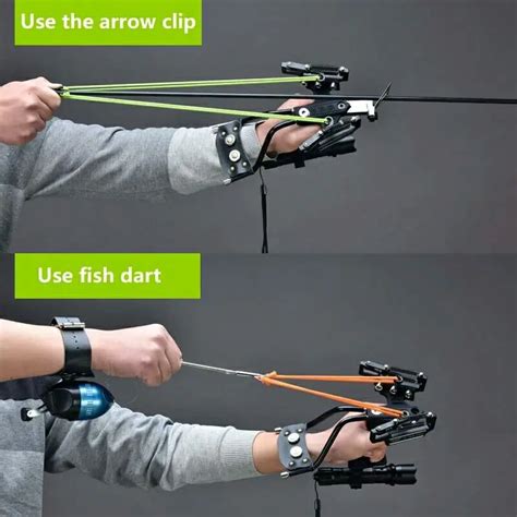 Laser Slingshot Professional Hunting Bow Catapult Fishing Powerful Slingshot With Fishing Wheel ...