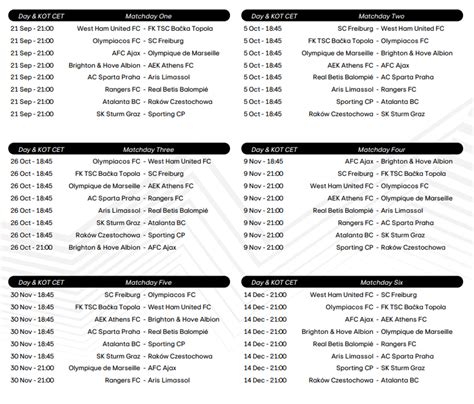 Europa League fixtures : r/soccer