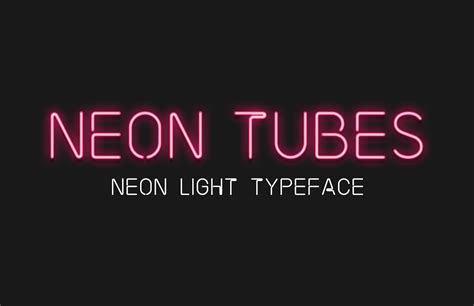 Neon Tubes - Neon Sign Font — Medialoot