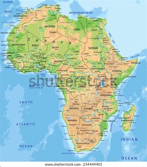 8,536 Physical Map Of Africa Images, Stock Photos & Vectors | Shutterstock