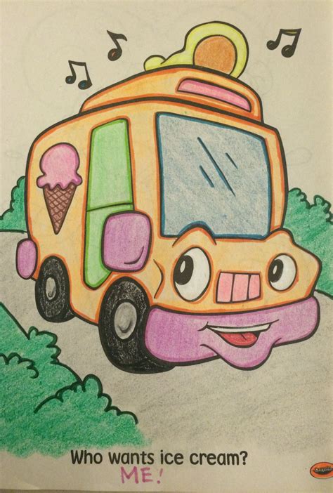 Ice Cream Truck - Crayola Coloring Book | Ice cream truck, Coloring books, Ice cream