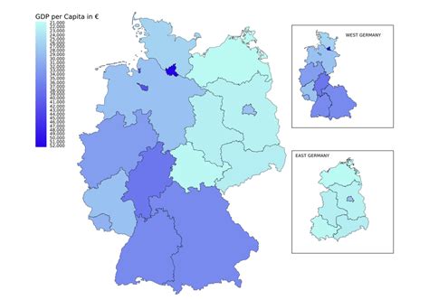 GDP per Capita of German States [1200x842] [OC] : MapPorn