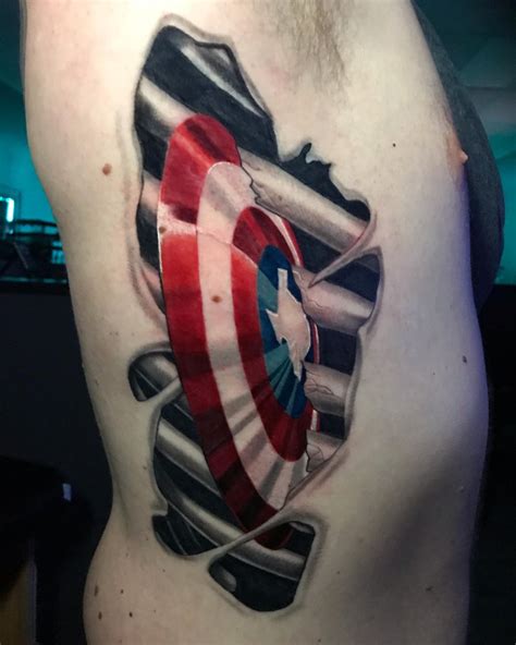 American Flag Shield Tattoo