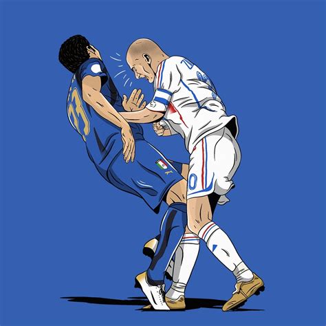 Zinedine Zidane Headbutt Italy V France 2006 World Cup Final Graphic Hooded Top