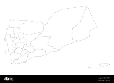 Yemen political map of administrative divisions Stock Vector Image ...