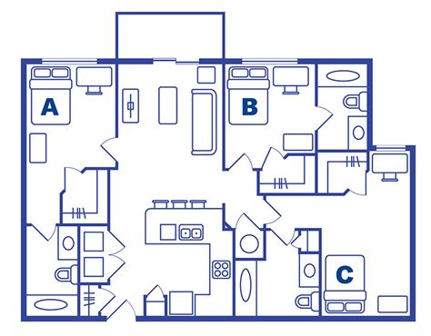 Rates & Floorplans - 1, 2, 3 & 4 Bedroom Studio Apartments Near University Of Central Florida