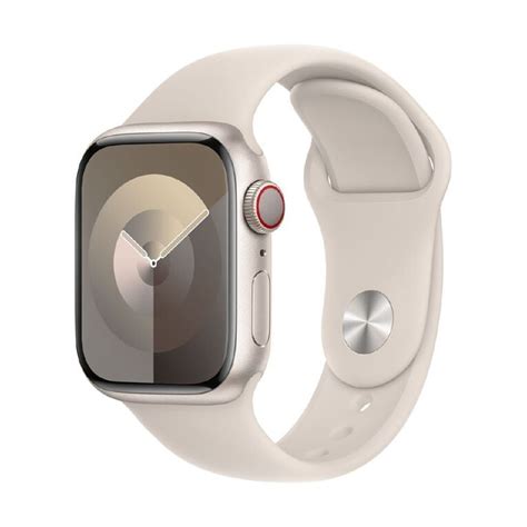 Apple Watch S9 GPS 41mm Starlight Aluminium Case with Starlight Sport Band - S/M - Noel Leeming