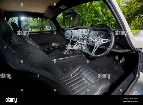 Shelby AC Cobra Daytona 'continuation' race car interior Stock Photo - Alamy