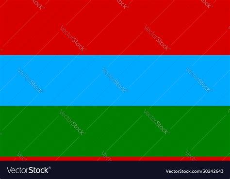 Flag republic karelia in russian federation Vector Image