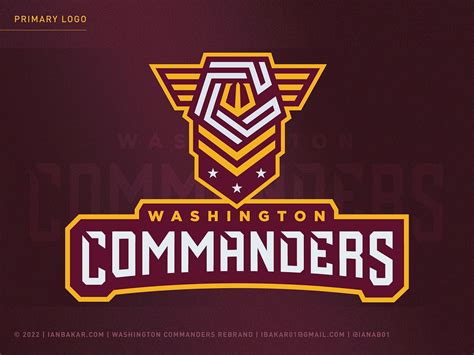 Rebranding the Washington Commanders (Updated) - 5 Shots by Ian Bakar on Dribbble