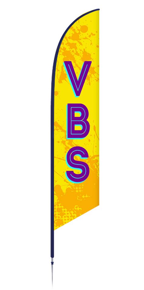 VBS - Feather Banner - VBS Orange - ChurchBanners.com