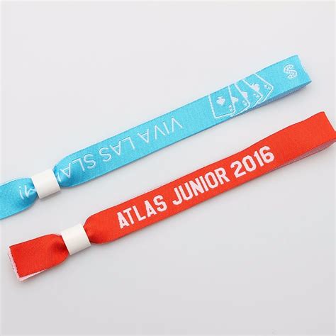 woven wristbands for one time use event ticket with printing design