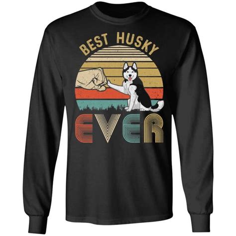 Vintage Best Husky Dad Ever Bump Fit Funny Dad Gifts Shirt & Hoodie - Teecentury.com