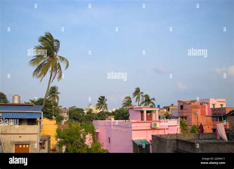 Indian city skyline of residential area, view from roof Stock Photo - Alamy