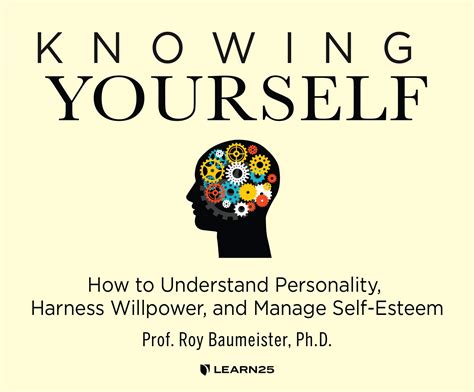 Knowing Yourself: How to Understand Personality, Harness Willpower & Manage Self-Esteem by Roy F ...