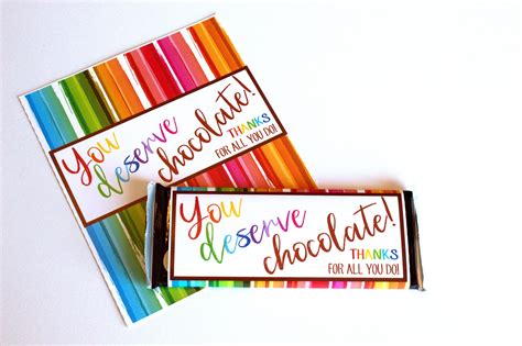 Free Printable Thank You Candy Bar Wrappers - Printable Word Searches