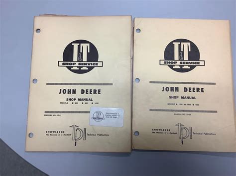 John Deere Equipment Manuals BigIron Auctions