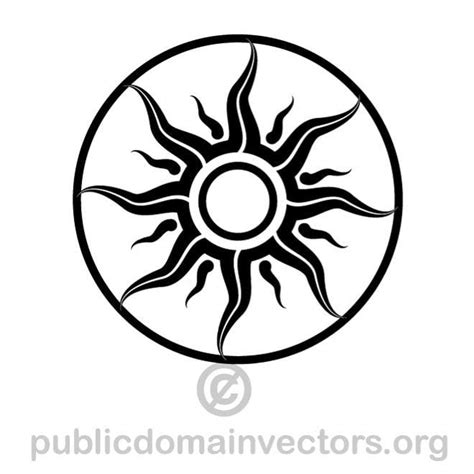 Tribal sun symbol Royalty Free Stock SVG Vector