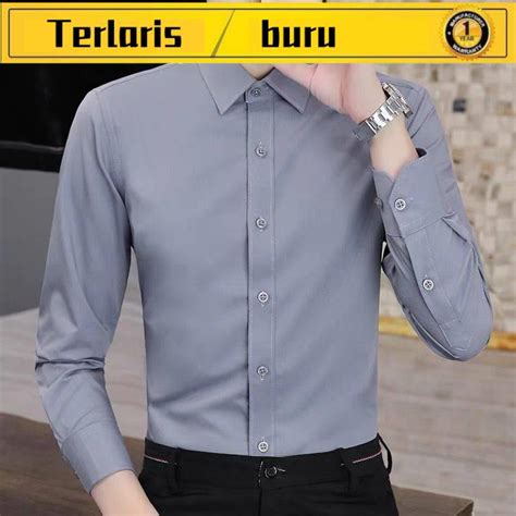 baju kemeja lelaki lengan panjang Baju Lengan Panjang Lelaki Musim ...