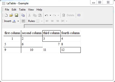 Latex Table Generator