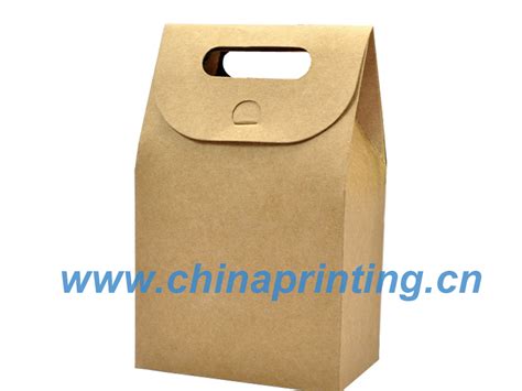 Die Cut Kraft Paper Bag Printing in China SWP8-22