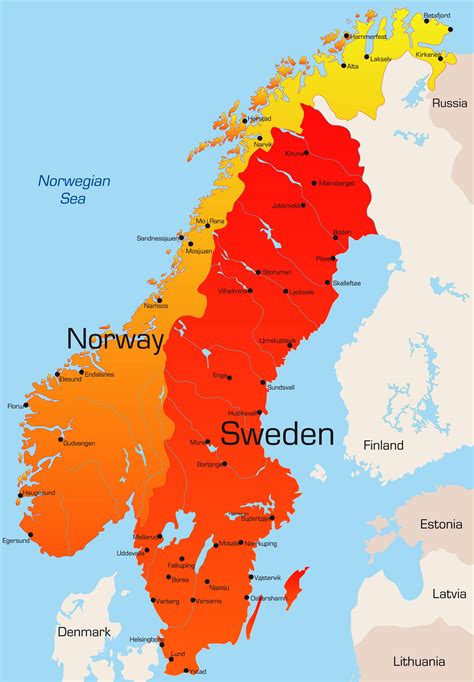 Sweden Map - Guide of the World