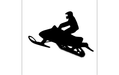 Snowmobile Silhouette dxf File Free Download - 3Axis.co