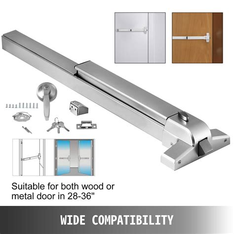 Door Push Bar Panic Exit Device W/ Exterior Lever Commercial Emergency Exit Bar | VEVOR CA