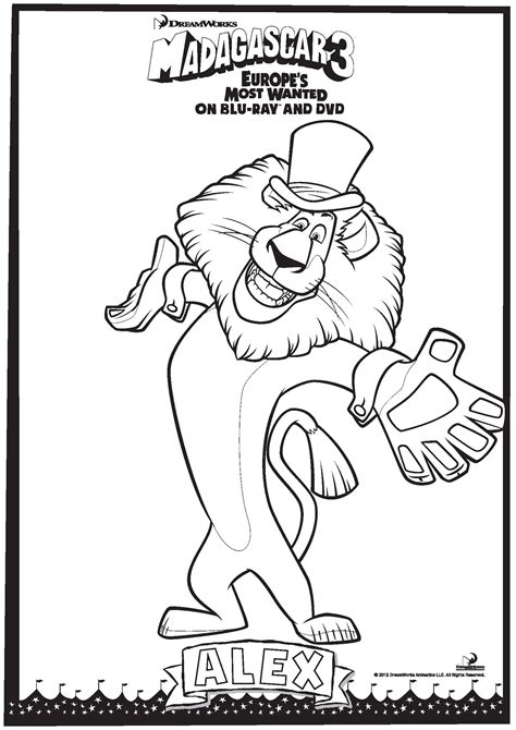 Madagascar 3 Coloring Pages Coloring Pages