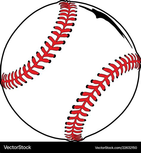 Ball baseball Royalty Free Vector Image - VectorStock