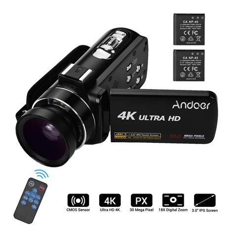 Andoer 4K Ultra HD Handheld DV Professional Digital Video Camera CMOS ...