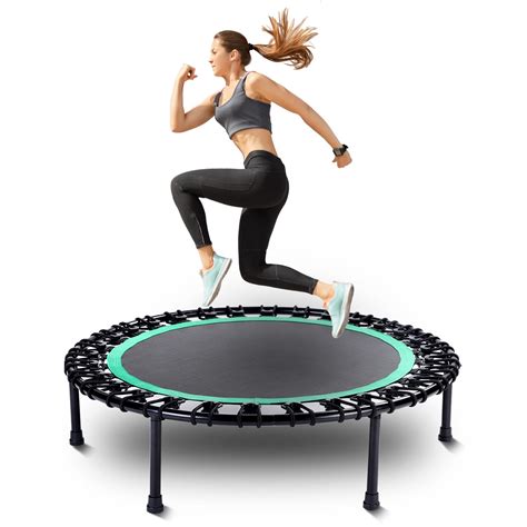 Rebounder Trampoline for Adults,40 inch Mini Trampoline, Bungee Rebounder Exercise Trampoline ...