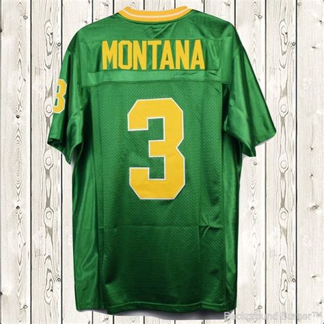 Joe Montana Football Jersey #3 Fighting Irish Notre Dame Stitched Green ...