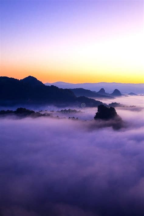 Morning sunrise over mist stock photo. Image of sunrise - 135446336