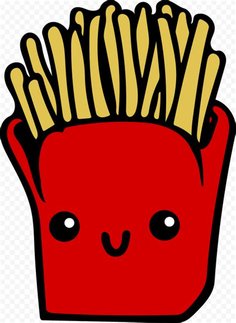 Cartoon Clipart French Fries Cup Character HD PNG | Citypng