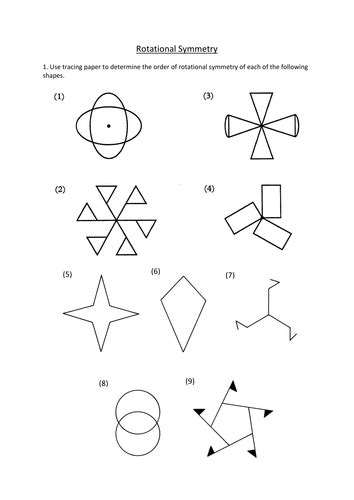 Rotational Symmetry worksheet | Teaching Resources