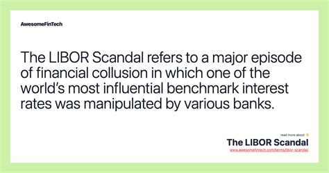 The LIBOR Scandal | AwesomeFinTech Blog