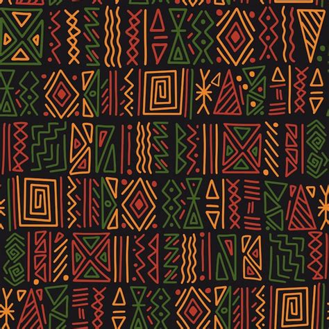 Premium Vector | African ethnic tribal clash ornament seamless pattern ...