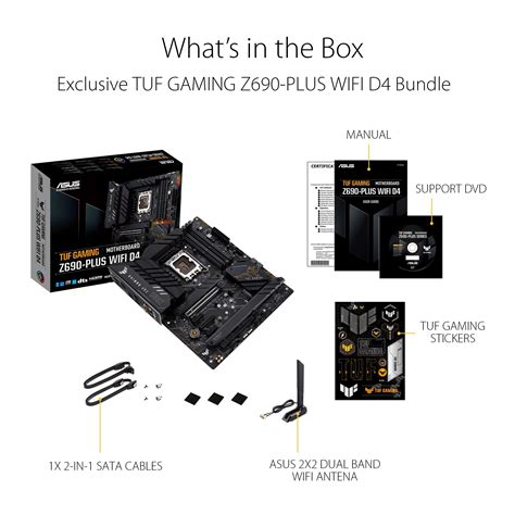 ASUS TUF GAMING Z690-PLUS WIFI D4 Bundle DDR4 Intel LGA 1700 ATX Gaming Motherboard