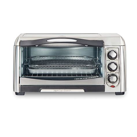 Hamilton Beach Sure-Crisp 31323 Stainless Steel Air Fryer Convection Six Slice Toaster Oven ...