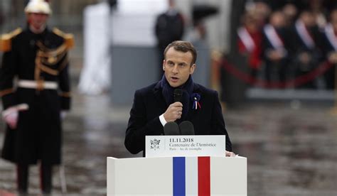 Emmanuel Macron rips nationalism in Paris speech as Donald Trump looks on - Washington Times