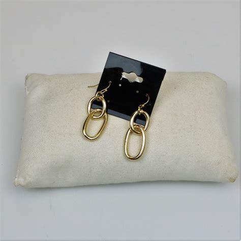 Gold Tone Chain Link Earrings | Property Room