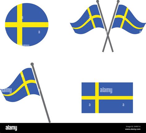 sweden flag icon vector illustration design template Stock Vector Image ...